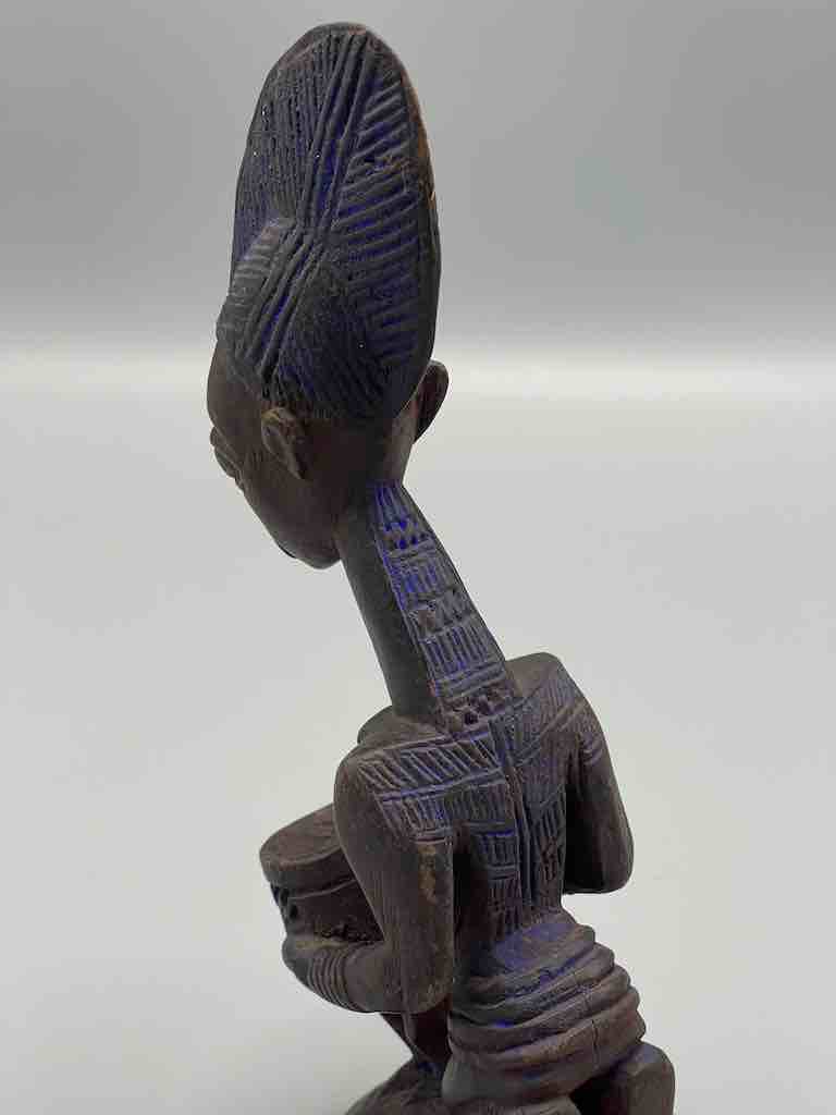 Small Yoruba Woman Figure Holding a Chicken Aguere Ifa - Nigeria