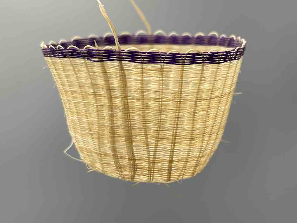 Tiny Horsehair Basket with Handle - Chile