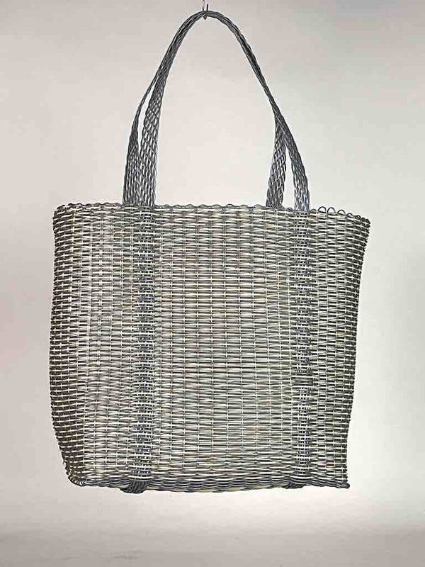Large Deep Woven Recyclyed Plastic High Capacity Handbag - El Salvador