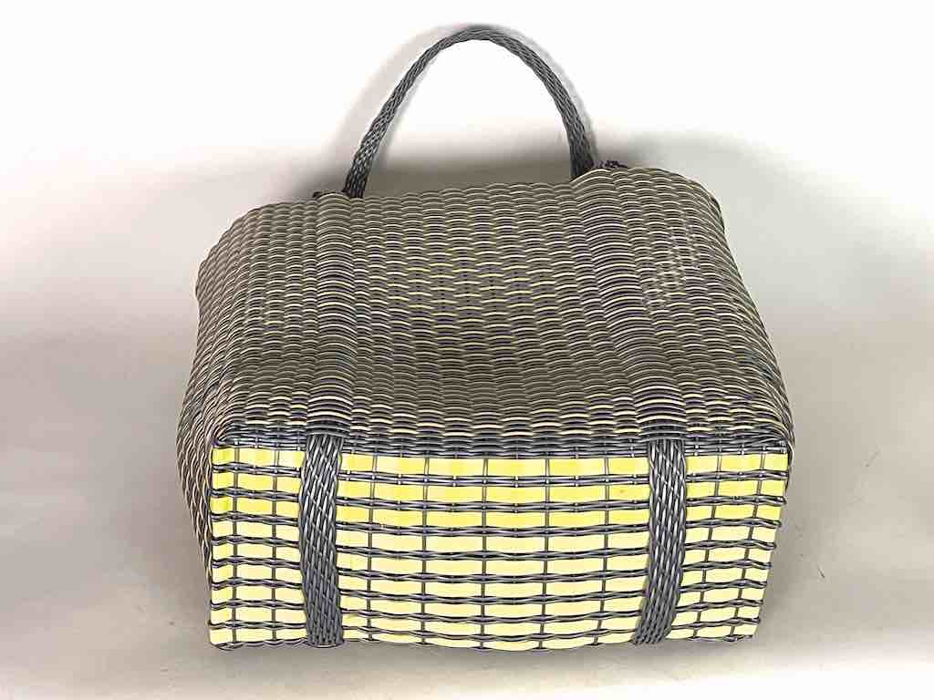 Large Deep Woven Recyclyed Plastic High Capacity Handbag - El Salvador