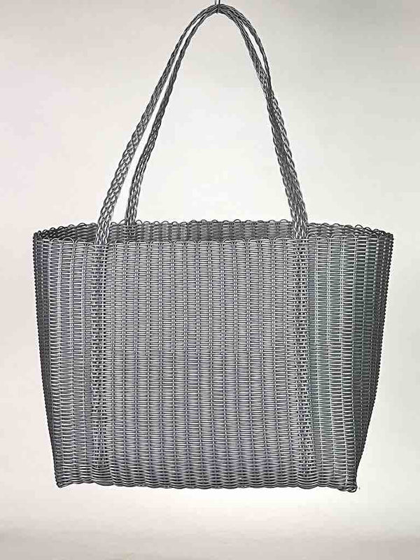 Large Deep Woven Recyclyed Plastic High Capacity Handbag - El Salvador