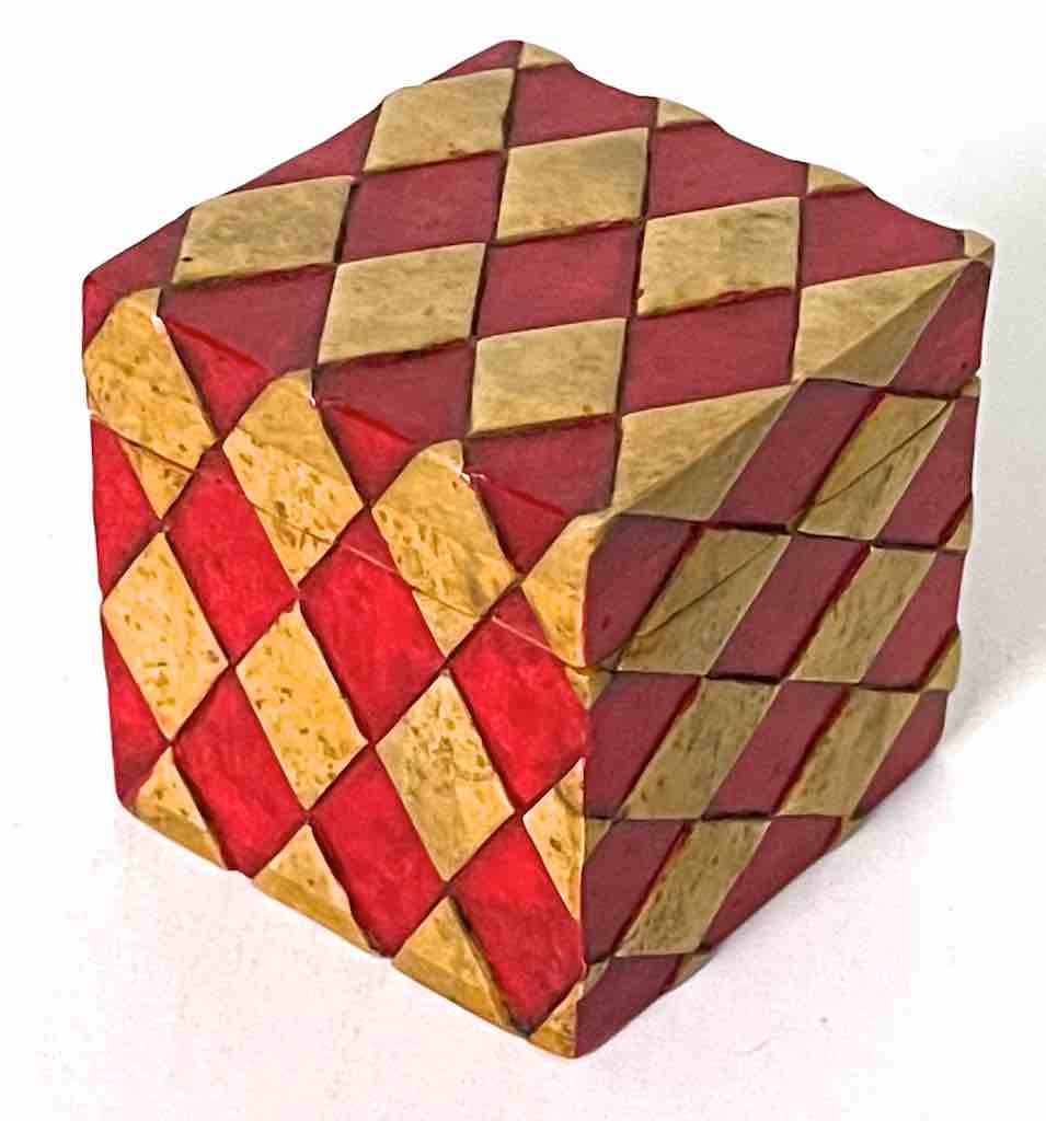 Harlequin Design Small Cube Soapstone Trinket Decor Box