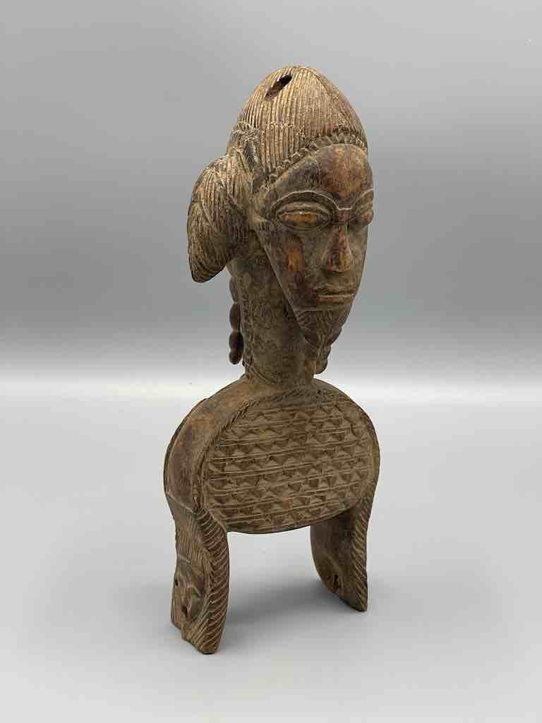 Old Baule head design heddle pulley - Ivory Coast