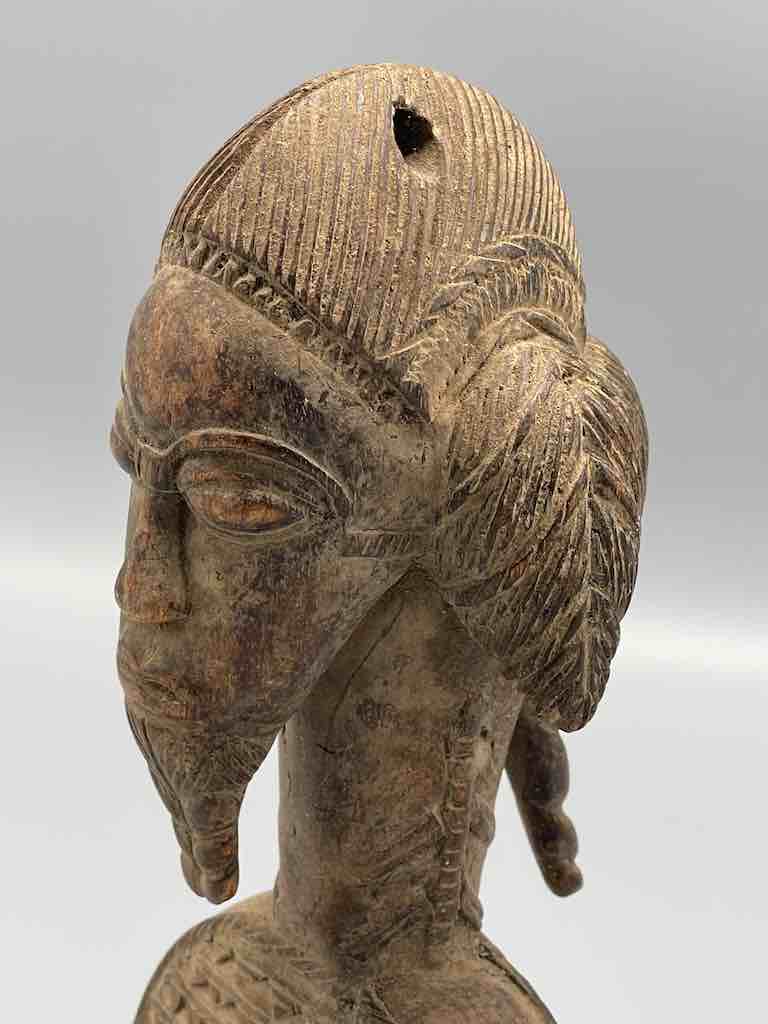 Old Baule head design heddle pulley - Ivory Coast