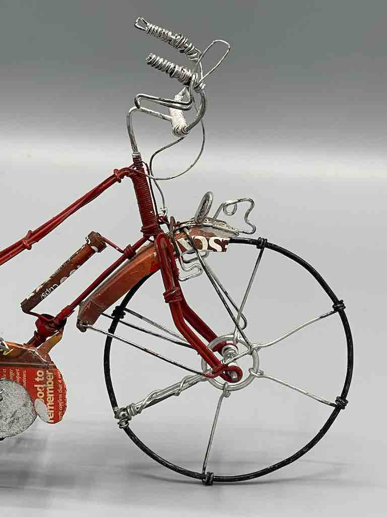 African Recycled Painted Wire Women's Bike - Burkina Faso