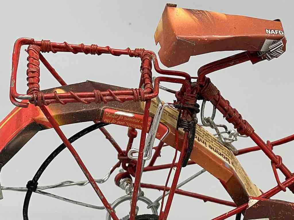 African Recycled Painted Wire Women's Bike - Burkina Faso