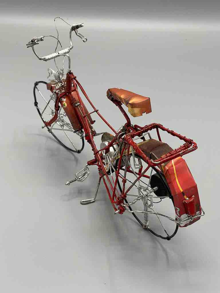 African Recycled Painted Wire Women's Bike - Burkina Faso