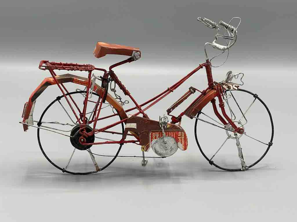 African Recycled Painted Wire Women's Bike - Burkina Faso