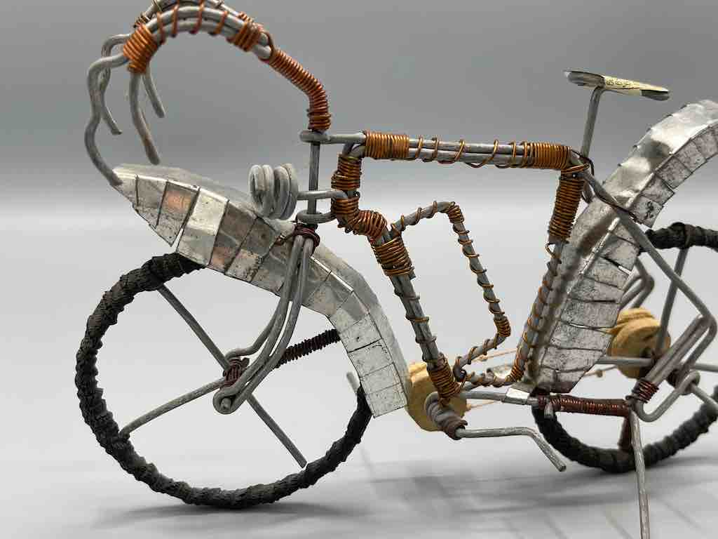 African Recycled Wire & Metal Toy Racing Bike - Burkina Faso