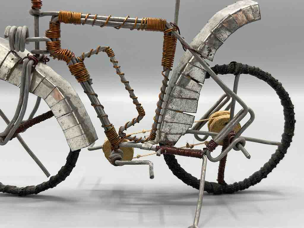 African Recycled Wire & Metal Toy Racing Bike - Burkina Faso