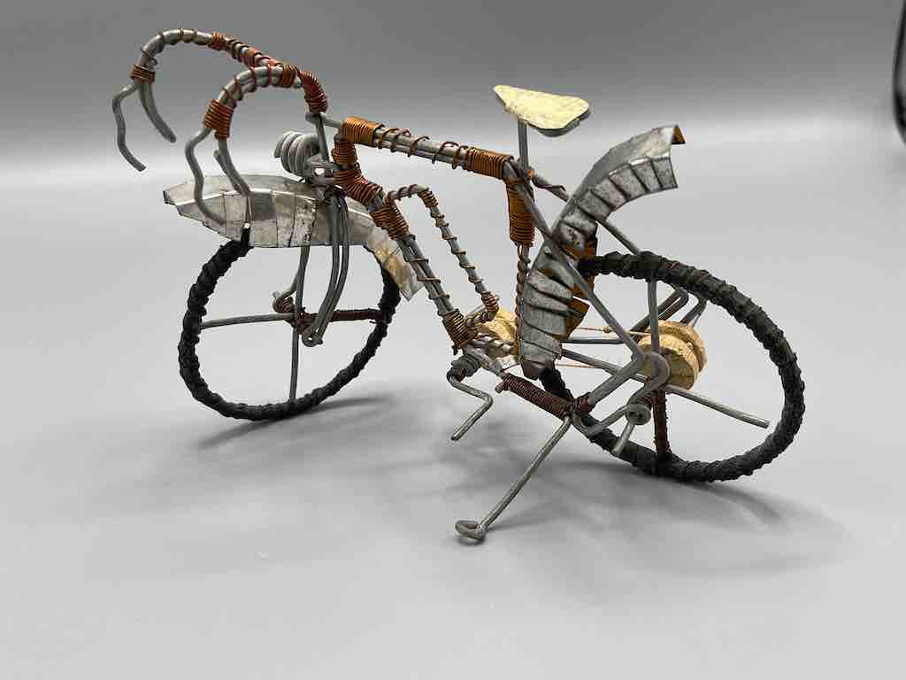 African Recycled Wire & Metal Toy Racing Bike - Burkina Faso