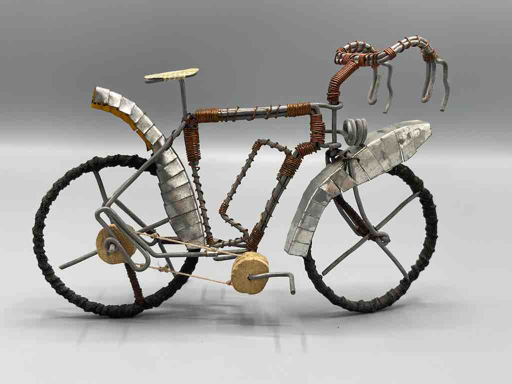 African Recycled Wire & Metal Toy Racing Bike - Burkina Faso