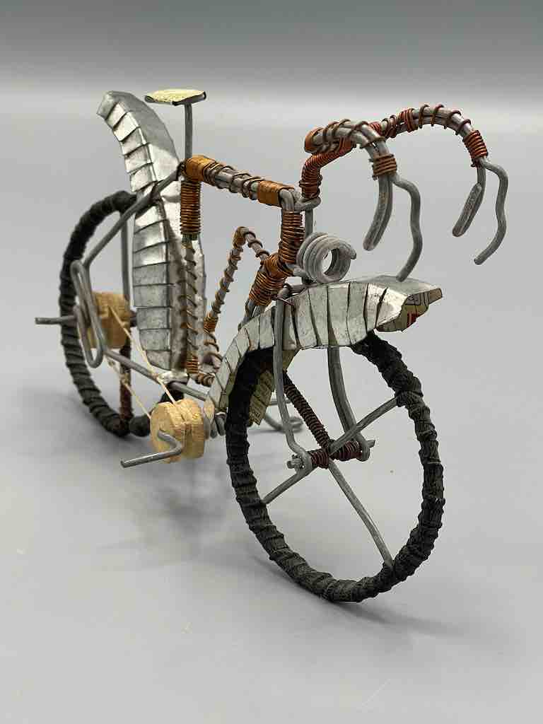 African Recycled Wire & Metal Toy Racing Bike - Burkina Faso