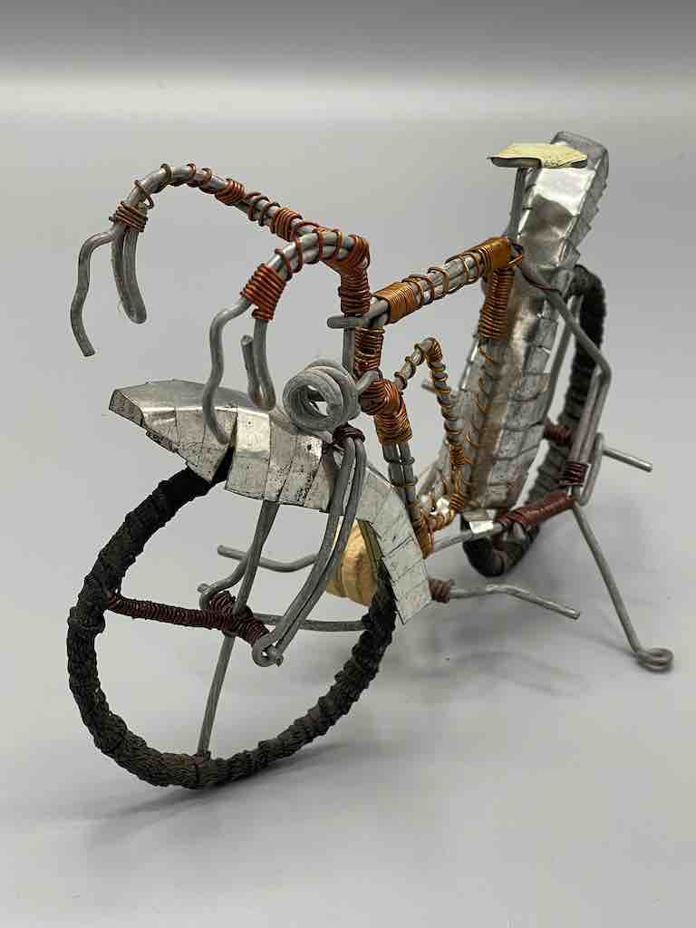 African Recycled Wire & Metal Toy Racing Bike - Burkina Faso