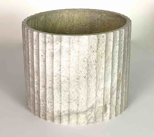 Solid Heavy Hand-Carved Soapstone Vietnamese White Planter