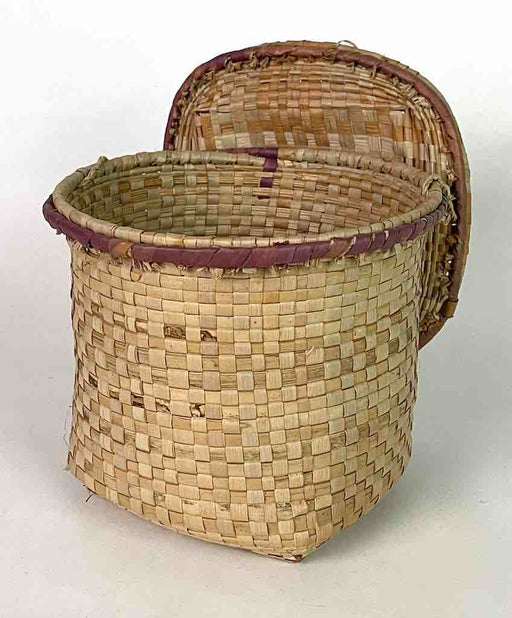 Rare "Soft" Straw Deep Covered Woven Mali Basket | 6 x 7"