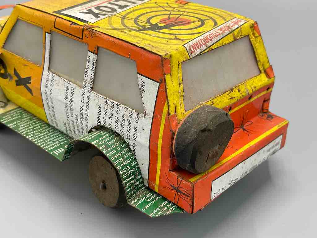 African Recycled Labeled Metal Can Toy Car - Burkina Faso