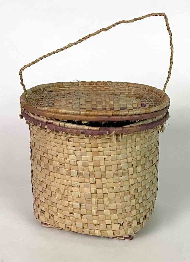 Rare "Soft" Straw Deep Covered Woven Mali Basket | 6 x 7"