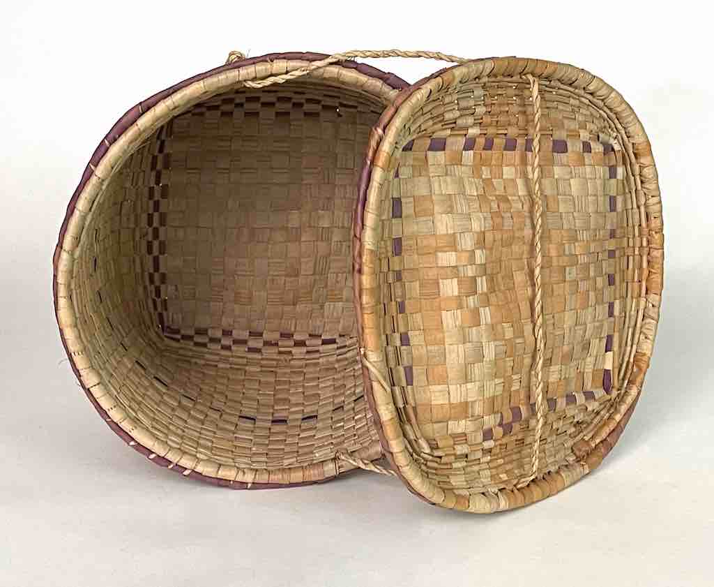 Rare "Soft" Straw Deep Covered Woven Mali Basket | 6 x 7"