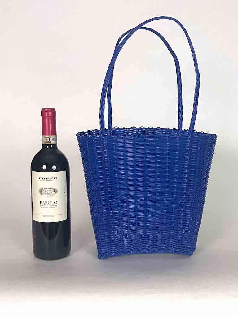 Small Deep Woven Recyclyed Plastic High Capacity Handbag - El Salvador