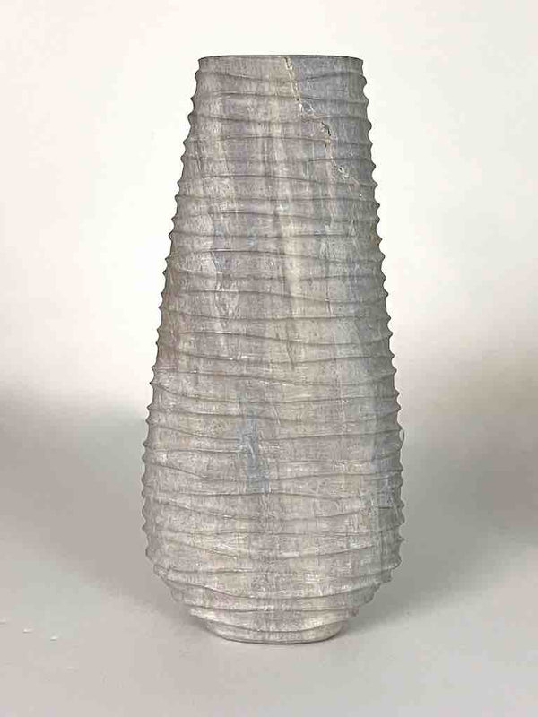 Hand-Carved Tall Soapstone Vietnamese Sculptural Vase