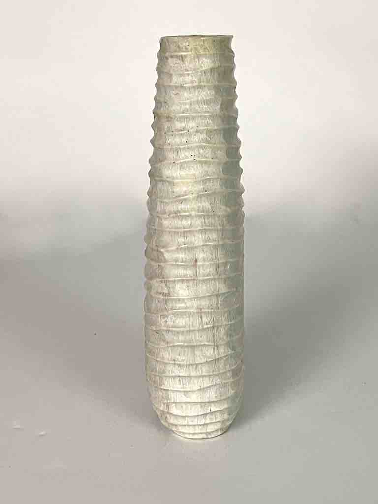 Hand-Carved Tall Soapstone Vietnamese Sculptural Vase