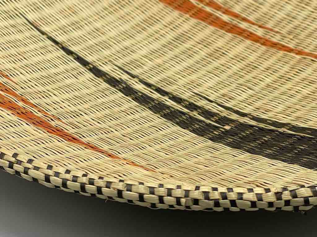 Tutsi Very Shallow Finest Weave Lightweight Basket - Rwanda