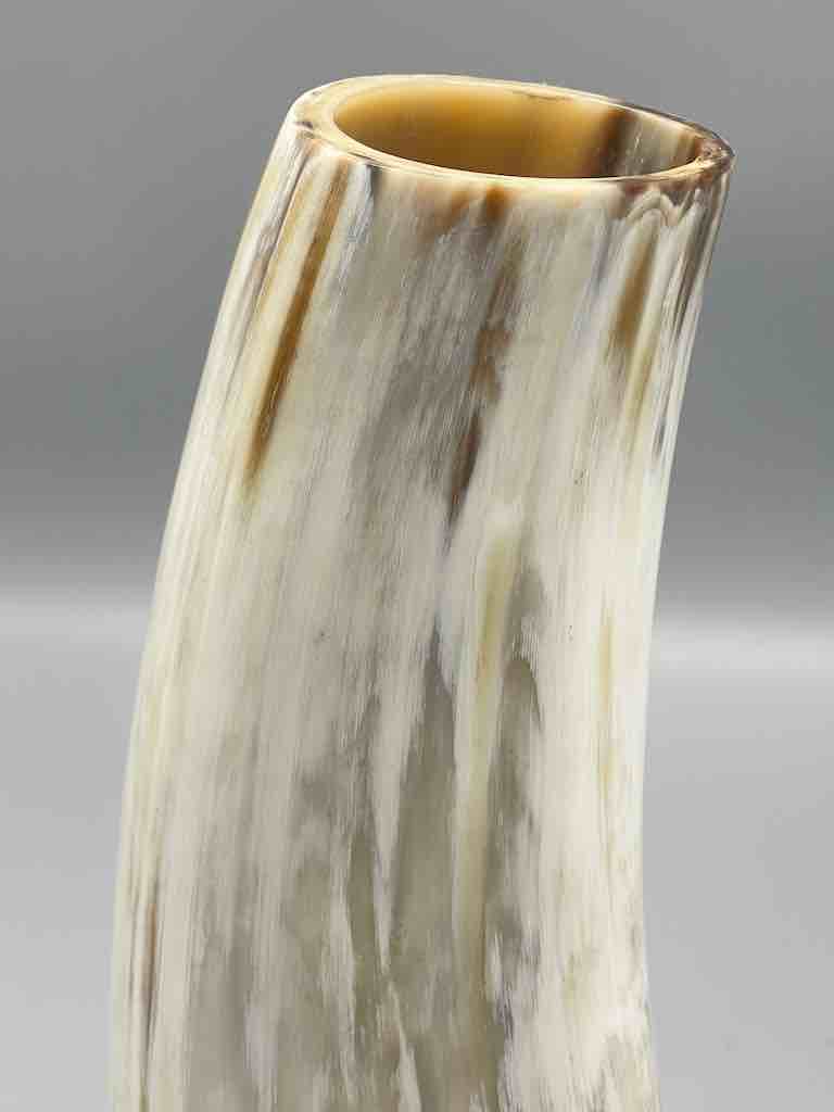 White short cow horn vase - Uganda