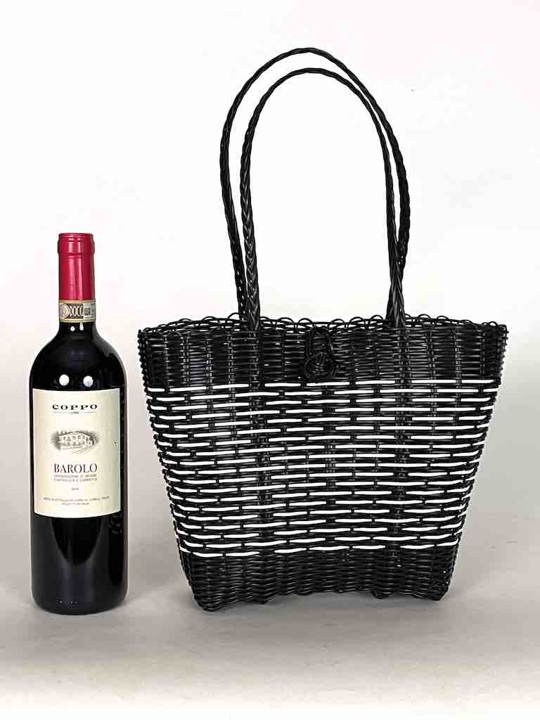 Deep Woven Recyclyed Plastic tote with closure - El Salvador