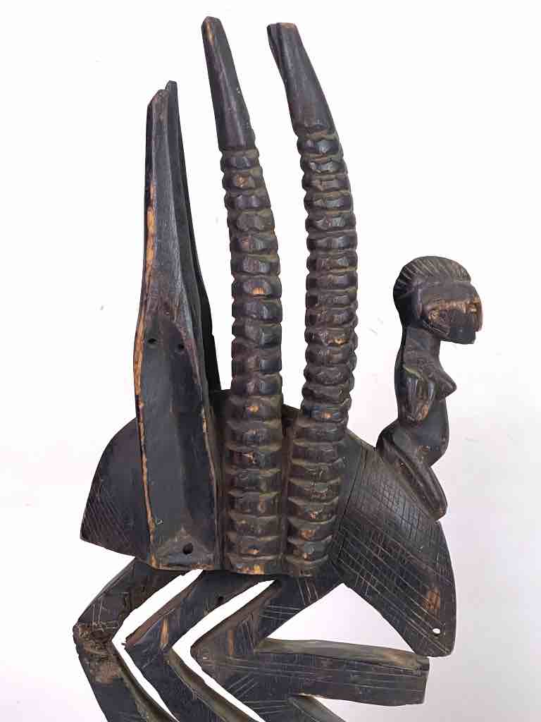 Extraordinary Bamana Chiawara Fertility Headdress Pair Statues