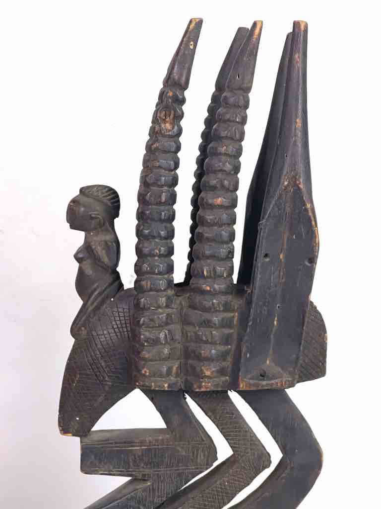 Extraordinary Bamana Chiawara Fertility Headdress Pair Statues