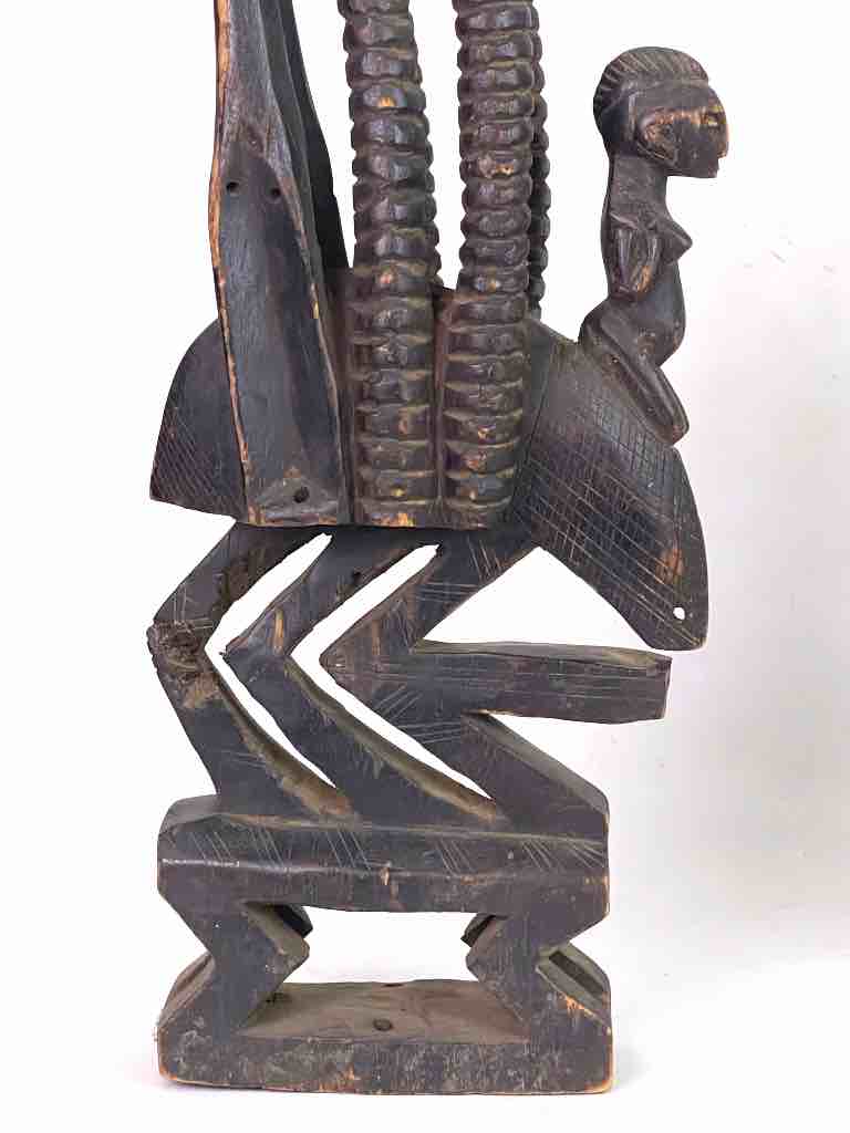 Extraordinary Bamana Chiawara Fertility Headdress Pair Statues