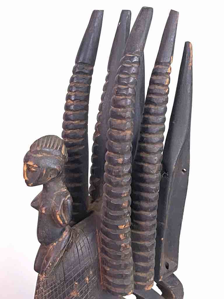 Extraordinary Bamana Chiawara Fertility Headdress Pair Statues