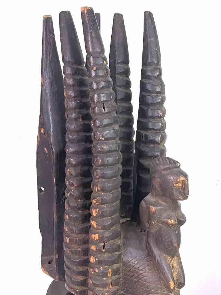 Extraordinary Bamana Chiawara Fertility Headdress Pair Statues