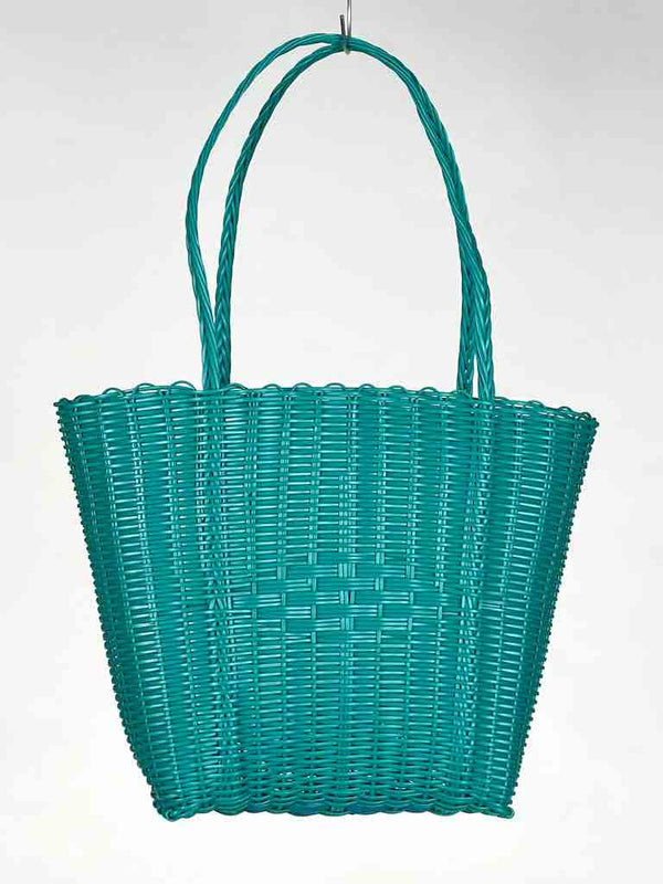 Small Deep Woven Recyclyed Plastic High Capacity Handbag - El Salvador