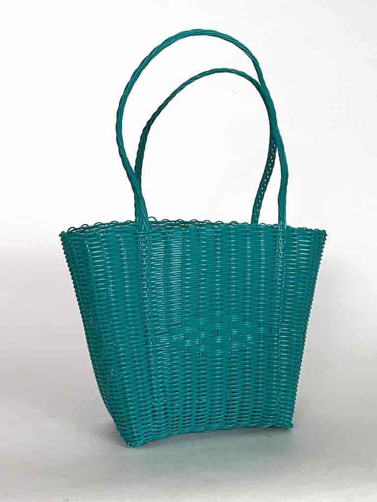 Small Deep Woven Recyclyed Plastic High Capacity Handbag - El Salvador