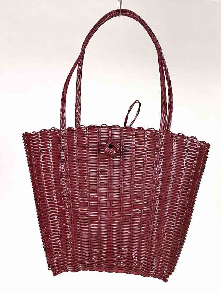 Deep Woven Recyclyed Plastic tote with closure - El Salvador