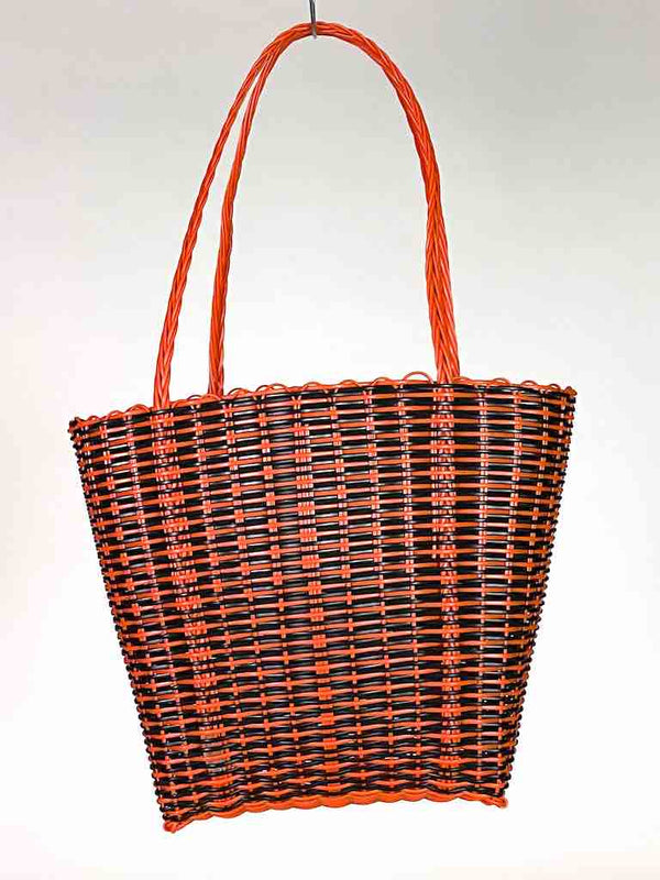 Small Deep Woven Recyclyed Plastic High Capacity Handbag - El Salvador