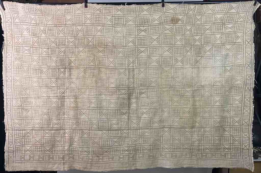 Vintage Traditional Bogolan Mudcloth Mali African Textile | 65 x 43"