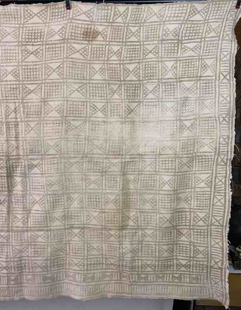 Vintage Traditional Bogolan Mudcloth Mali African Textile | 65 x 43"