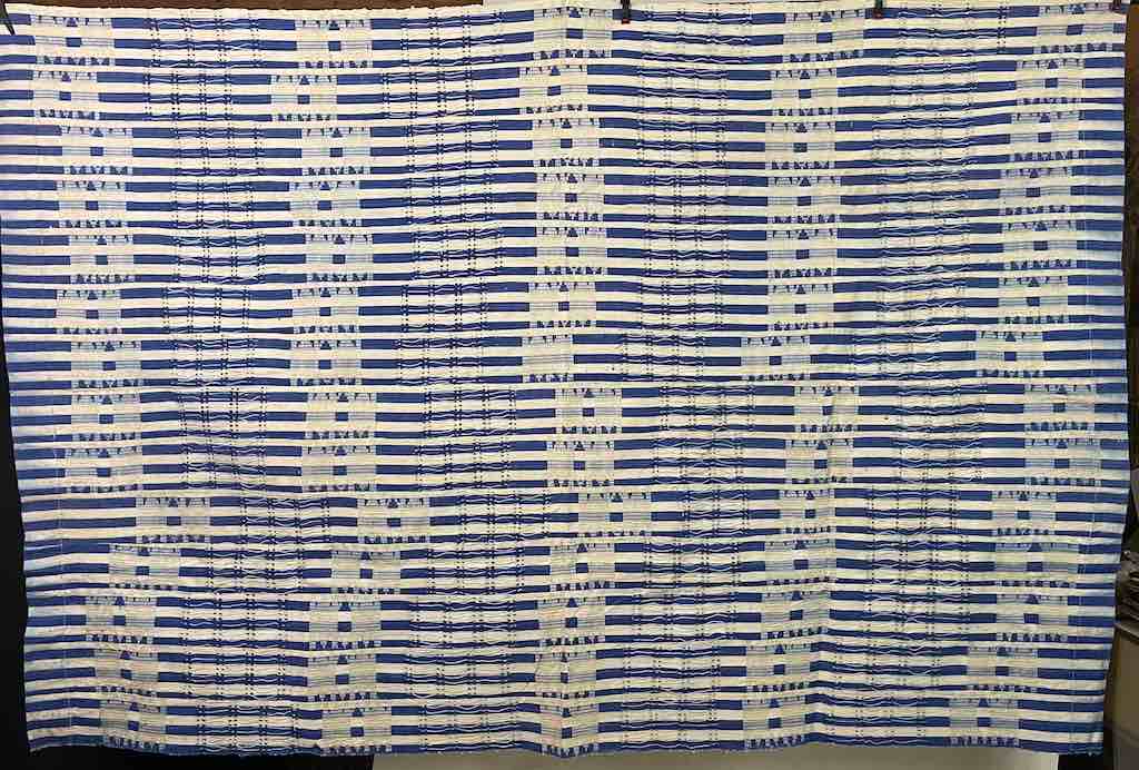Vintage Aso Oke Handwoven Cotton Textile of Nigeria | 76 x 51"