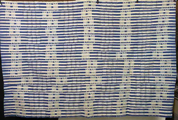 Vintage Aso Oke Handwoven Cotton Textile of Nigeria | 76 x 51"