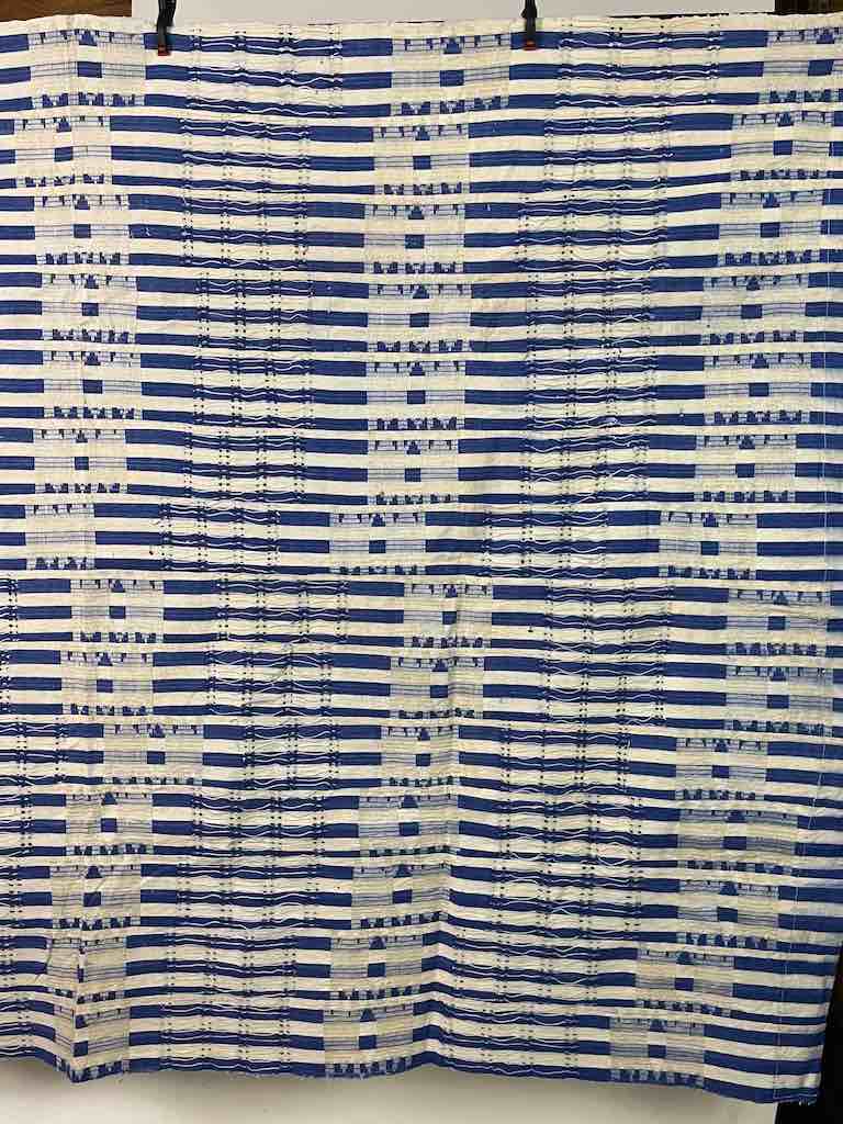 Vintage Aso Oke Handwoven Cotton Textile of Nigeria | 76 x 51"