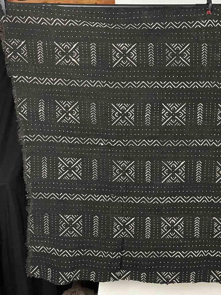 Contemporary Batik Mudcloth Mali African Textile | 63" x 42"