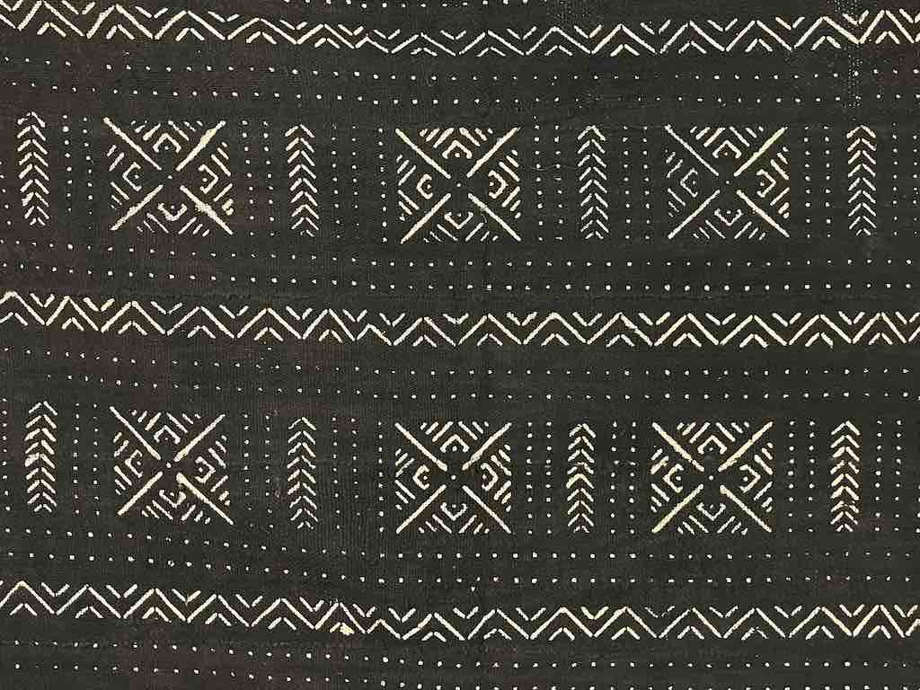 Contemporary Batik Mudcloth Mali African Textile | 63" x 42"