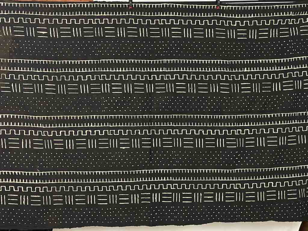 Contemporary Batik Mudcloth Mali African Textile | 63" x 41"