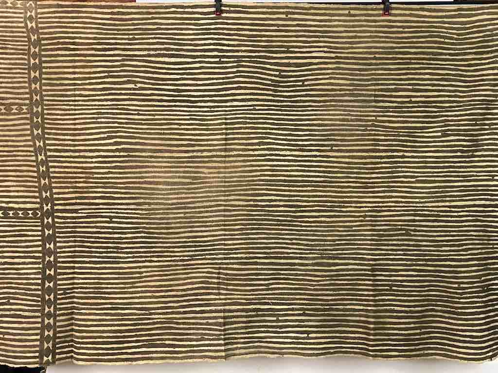 Vintage Traditional Bogolan Mudcloth Mali African Textile | 56 x 34"