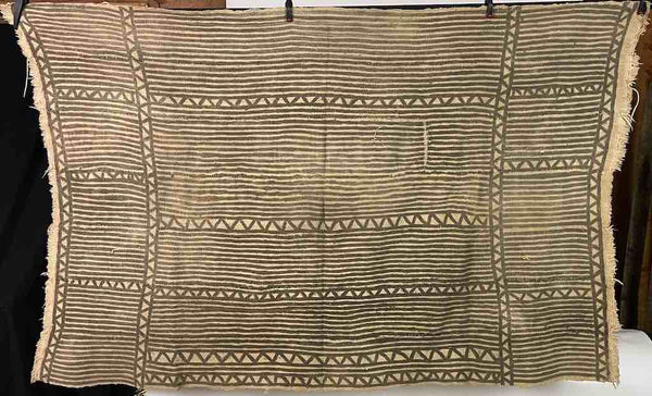 Vintage Traditional Bogolan Mudcloth Mali African Textile | 50 x 35"