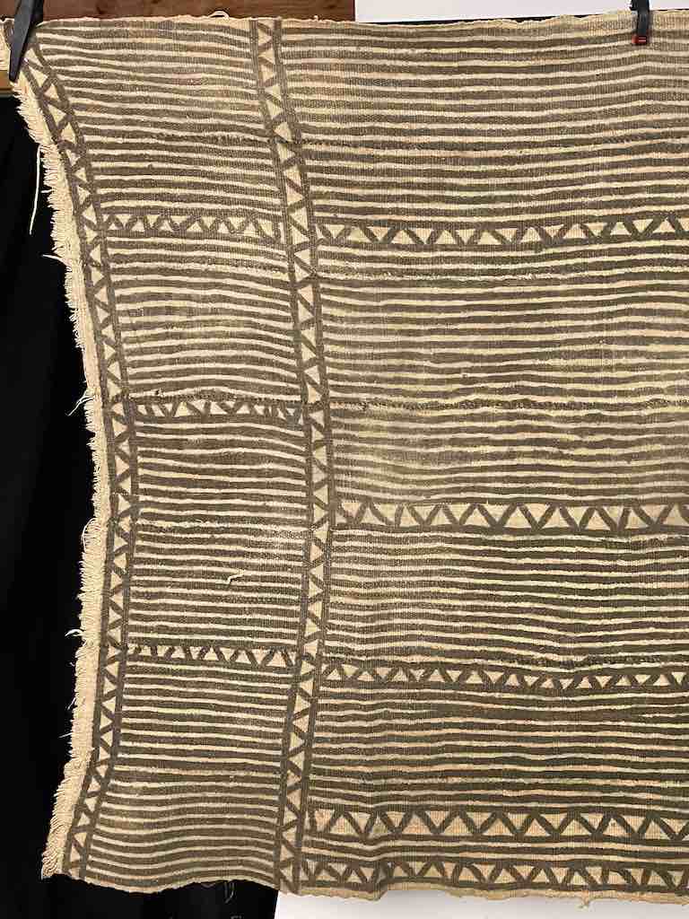 Vintage Traditional Bogolan Mudcloth Mali African Textile | 50 x 35"