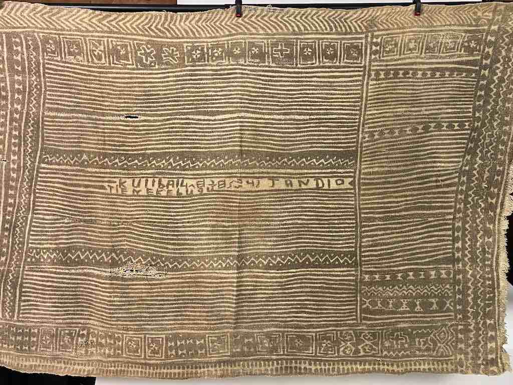 Vintage Traditional Bogolan Mudcloth Mali African Textile | 51 x 37"